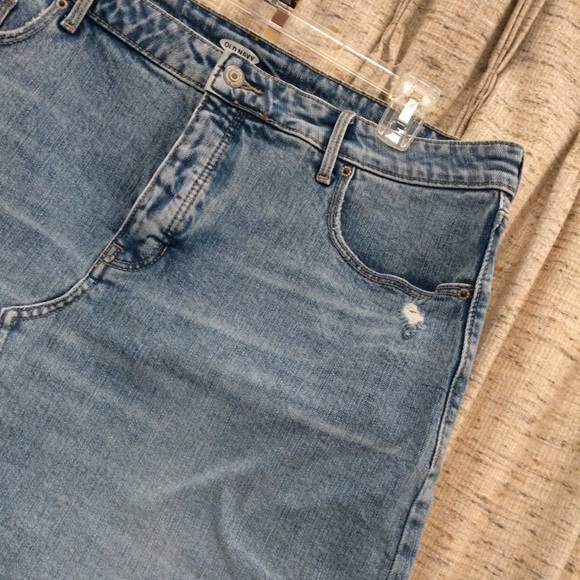 Old Navy High-Waisted Button-Fly Raw-Hem Jean Skirt - Picture 3 of 8